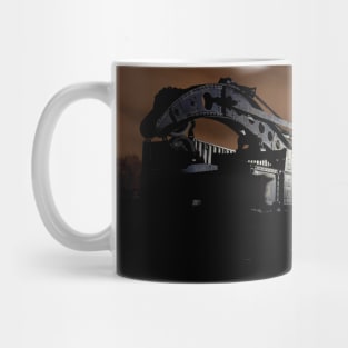 Railway yard at night Mug